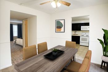 Spacious dining room
